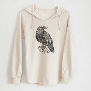 Common Raven Sweatshirt - Raven Sweatshirt, Hand drawn, Graphic Tee, bird sweatshirt