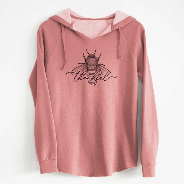 Bee Thankful Sweatshirt - Hoodie, Nature Inspired, Hand Drawn, Save the Bees, thankful