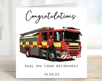 Firefighter Congratulations Card | Firefighter Retirement Card | Firefighter Graduation Card | Firefighter New Job Card | Firefighter