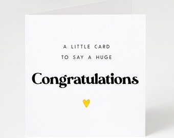 Congratulations Card, Well Done Card, New Job Card, Graduation Card, Simplistic Design, Congratulations For Friend, Encouragement Card
