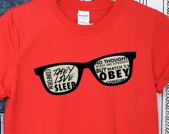 Sie leben konform gehorchen Kaufen Watch TV No Thought Unisex Softstyle T-Shirt | The Nothin' Farm