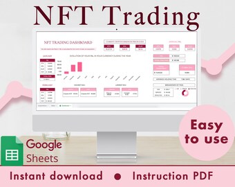Foglio di calcolo del trading NFT per Fogli Google Opensea (rosa)