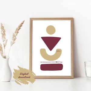 FSU Wall Art - Abstract - Instant Download
