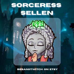 Elden Ring: Sorceress Sellen “Think” emote for Twitch, Discord, PNGTUBER