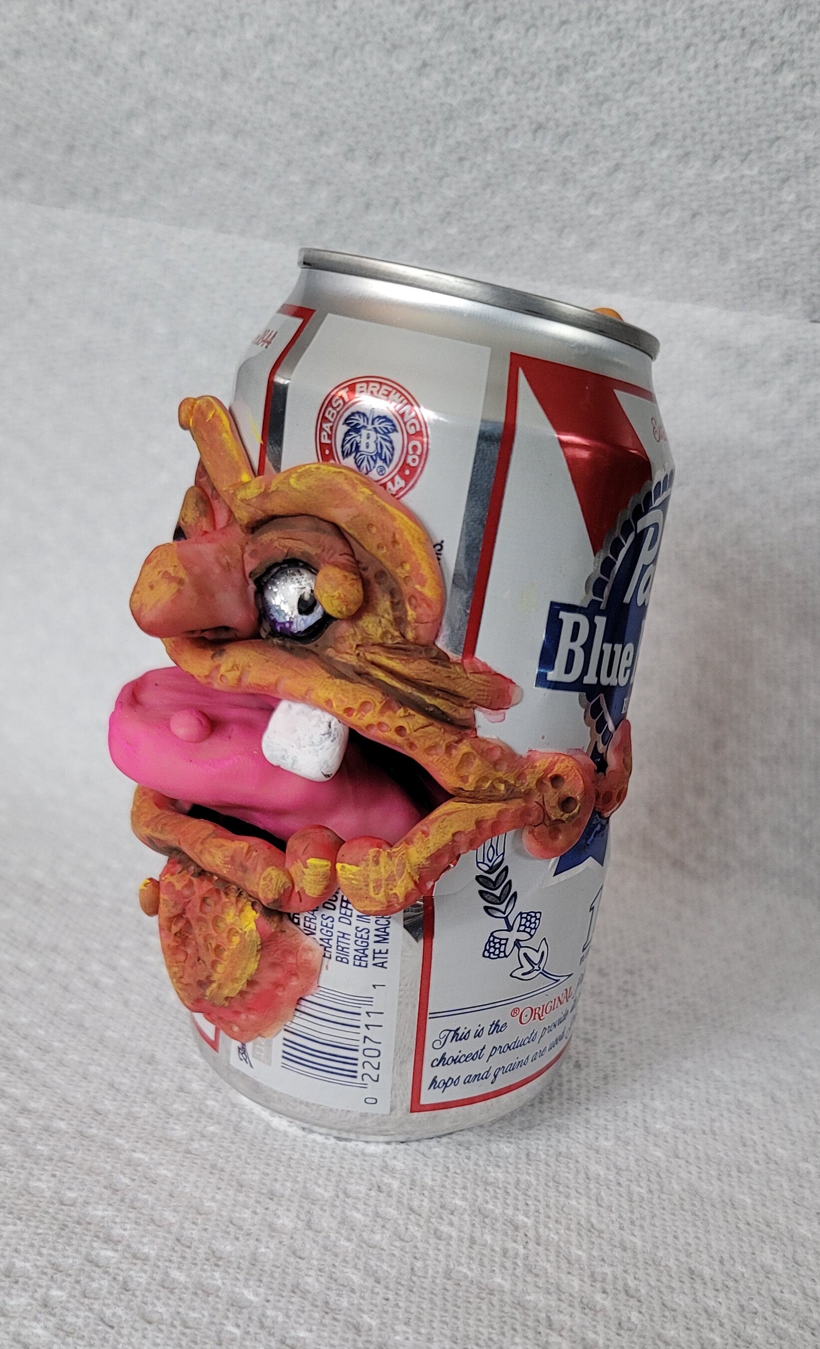 Pabst Beer Can Monster Hand Sculptured Clay - Etsy