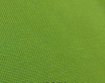 Green Cotton Duck Canvas Fabric, Water Repellent Upholstery, Indoor/Outdoor, By The Yard