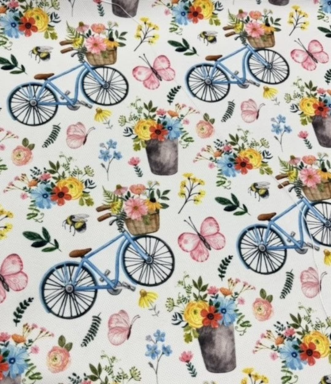 Meterware Stoff Mit Fahrrad Muster Bike Stoff Meterware, Digitaler