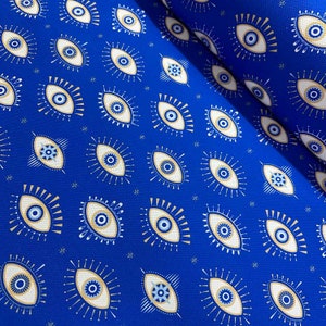 SMALL evil eye fabric, - protection fab