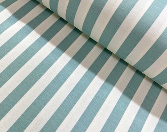 Gestreepte katoenen canvas bekledingsstof: water- en vlekafstotend, 70 inch breed