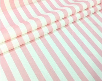 Roze en wit gestreepte bekledingsstof: modern decor, binnen/buiten