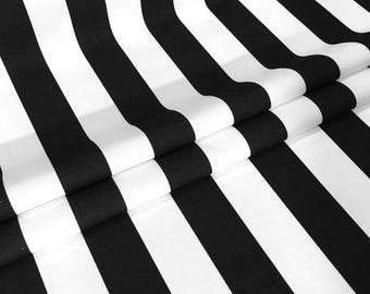 Black and White Striped Upholstery Fabric: Modern Decor, Durable Polyester