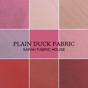 Cotton Duck  Fabric, Solid Colors Indoor, Outdoor Upholstery Fabric, Water oil repellent, Pink, Blush, Rose Pink, Burgundy, Red, Brick