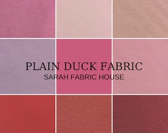 Cotton Duck  Fabric, Solid Colors Indoor, Outdoor Upholstery Fabric, Water oil repellent, Pink, Blush, Rose Pink, Burgundy, Red, Brick