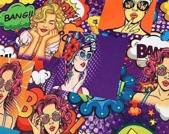5.4 Yard (5m) FREE SHIPPING , Pop Art Upholstery Fabric by the yard, Retro Fabric for bag,  chairs, sofas, curtains, home textile fabric