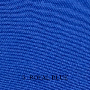 Blue Cotton Duck Canvas Fabric, Solid Colors Indoor, Outdoor upholstery fabric by the yard, Water Repellent, Fabric for sofa, bench, bags,