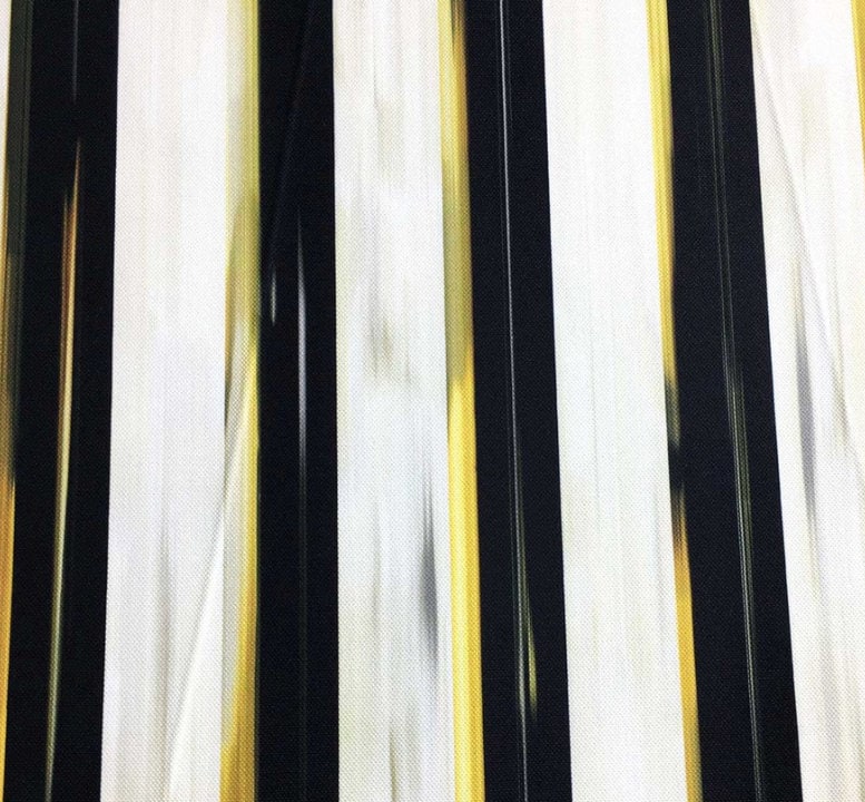 Black and White Gold Striped Fabric by the Yard Fabric for Etsy