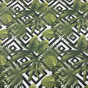 Palm Leaves Upholstery Fabric By Yard, Outdoor Fabric,  Botanical Fabric, Tropical fabric, Fabric for sofa, chair, bench,  Water Repellent