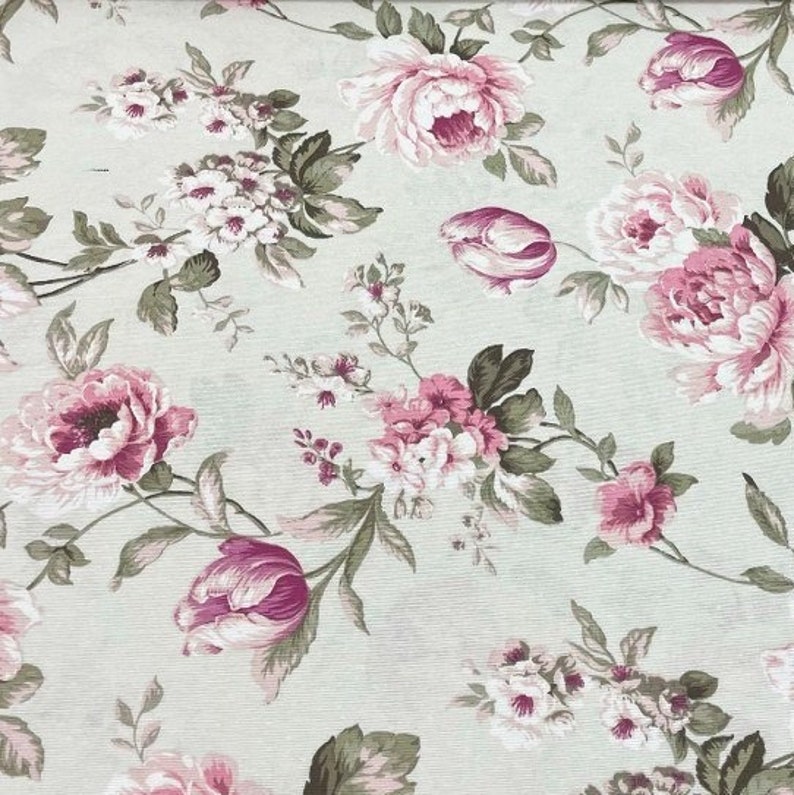 Roses Upholstery Fabric by Yard Farmhouse Cottage Floral - Etsy
