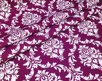 Vintage Damask Fabric By The Yard, Victorian Baroque Style