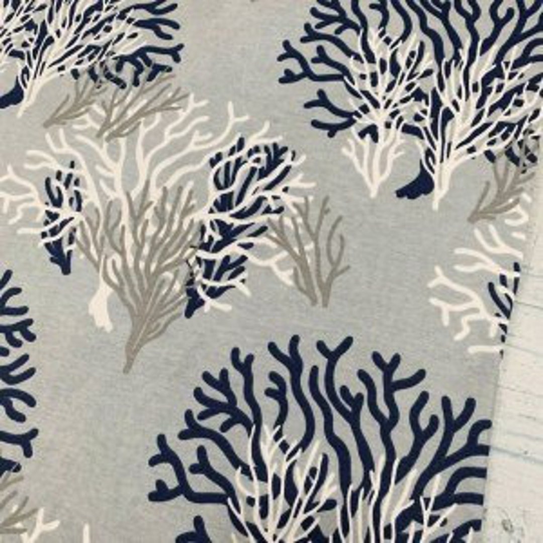 Ocean Coral Reef Upholstery Fabric by Yard, Nautical Fabric, Underwater