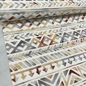 Ikat Bohemian Ethnic Decorative Upholstery Fabric By Yard,  Fabric For Bag, Chair, Sofa, Bench, Curtain, Cushion, Tablecloth, Pillow