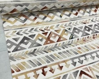 Ikat Bohemian Ethnic Decorative Upholstery Fabric By Yard,  Fabric For Bag, Chair, Sofa, Bench, Curtain, Cushion, Tablecloth, Pillow