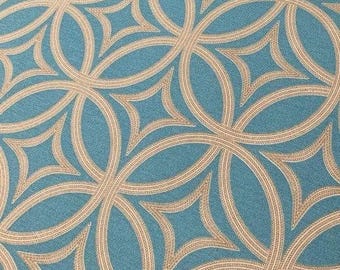 Tile Fabric By The Yard, Retro Upholstery, Water Resistant, Cotton Canvas Outdoor Fabric for chair,
