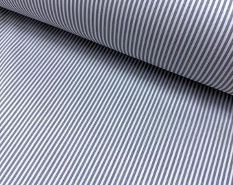 Gray Striped Cotton Poplin Fabric: Quilting, Apparel, & Baby Projects