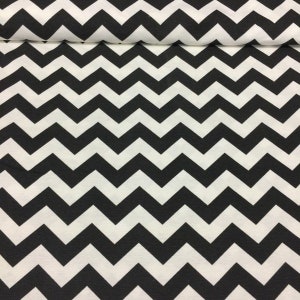 Zigzag Modern Upholstery Fabric By Yard, Black and White Chevron Fabric for chair, sofa, bench, curtain, cushion, home textile fabric
