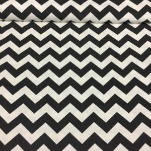 Zigzag Modern Upholstery Fabric By Yard, Black and White Chevron Fabric for chair, sofa, bench, curtain, cushion, home textile fabric