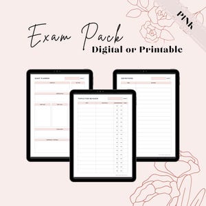 Planner per esami degli studenti, Planner per esami digitali, Planner di studio per esami universitari, Programma esami, Modello di studio per esami, Strategia di preparazione agli esami