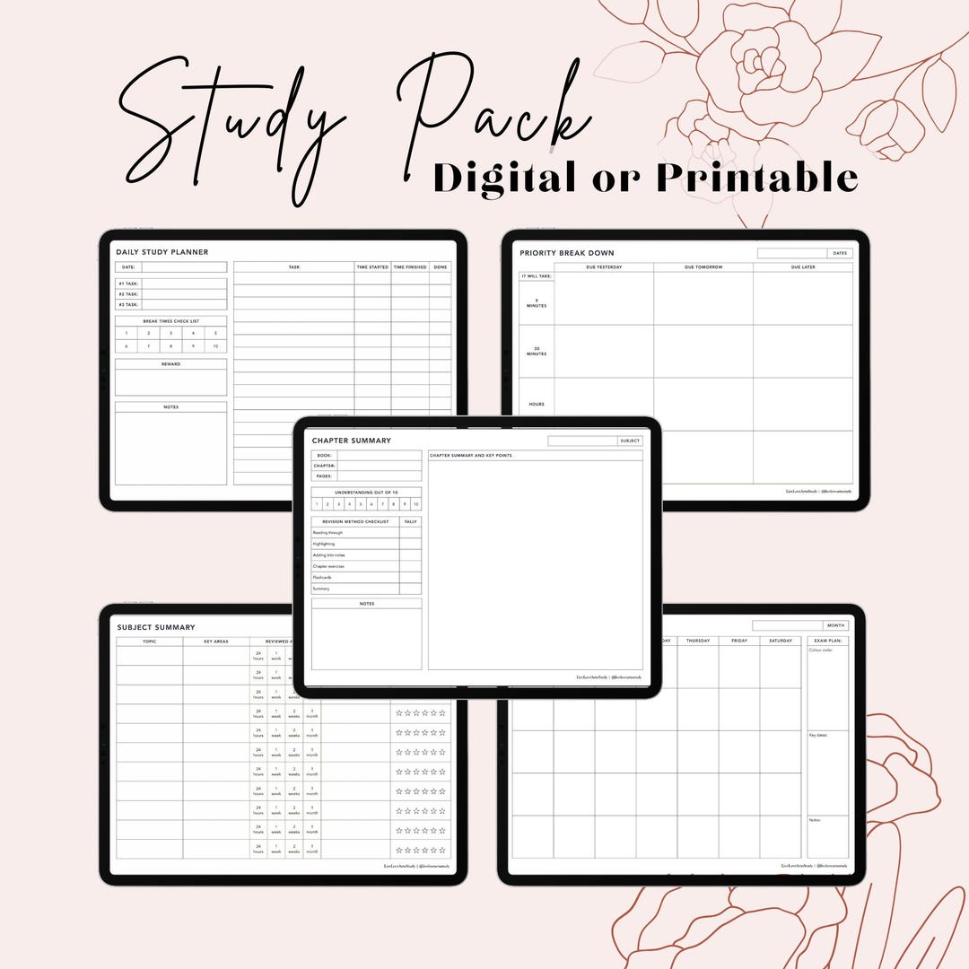 Student Planner Printable | Study Planner | Study Organizer | College ...