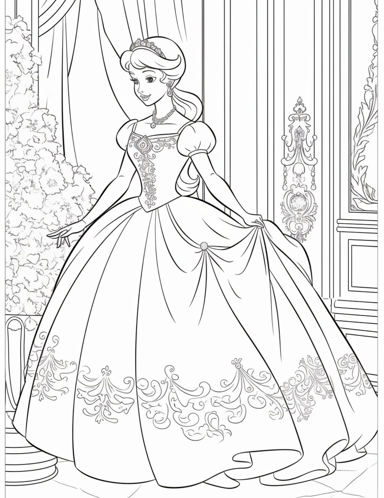 Chibi Princess Coloring Pages / Downloadable Coloring Pages