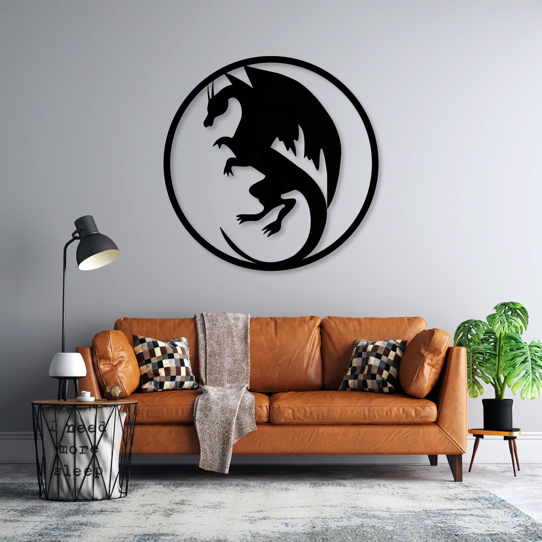 Metal Wall Art Dragon, Metal Wall Art, Gift for Dragon Lovers, Fantasy