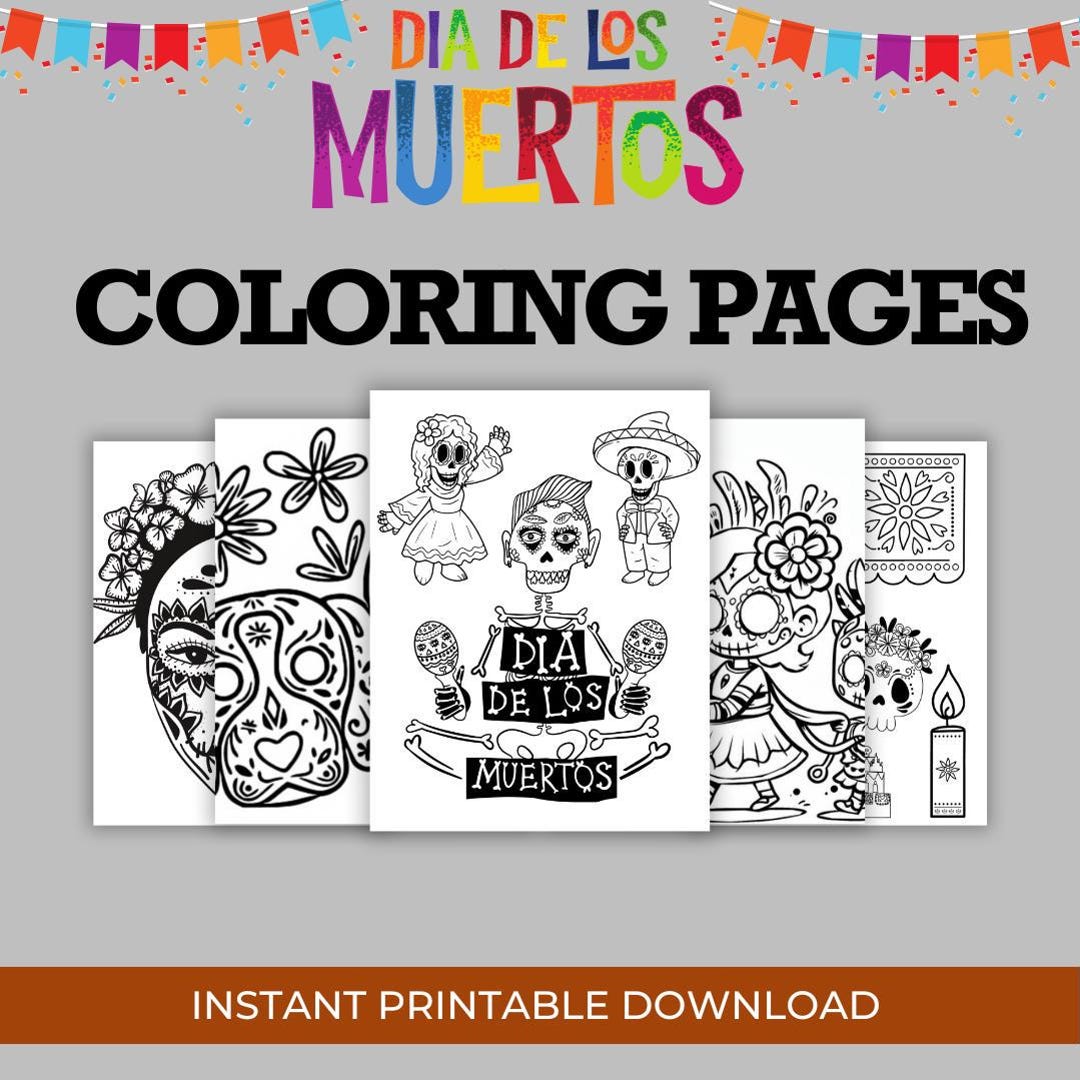 Day of the Dead Printable Coloring - Il 1080xN.6344761343 Sp5x