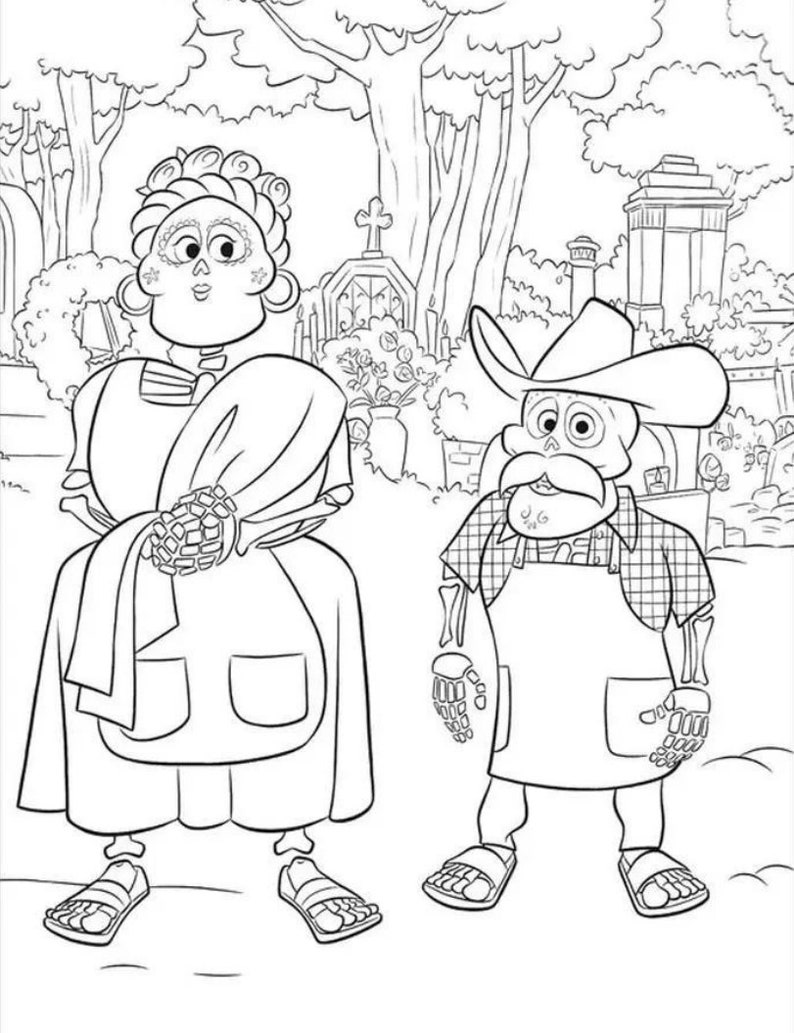 COCO Printable Coloring Pages - Etsy