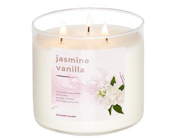 Jasmine Vanilla 3-Wick 15oz Scented Candle