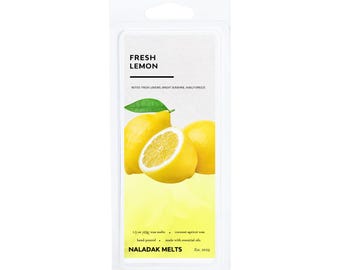 Fresh Lemon Wax Melts | Fresh Lemon & Amalfi Breeze Scented Wax Melts for Warmer Bright Lemon Scent Wax Melts Soy Wax Aromatic Citrus Smell
