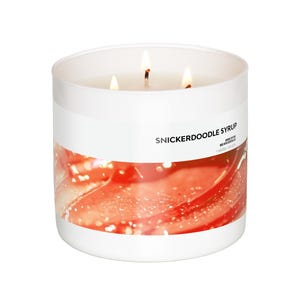 Snickerdoodle Sirup 3-Docht 15 Unzen Duftkerze | süßer warmer Zimt-Zuckerahornsirup-Duft | Gourmand-Kerze