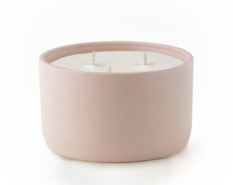 10oz Ceramic 3-Wick Natural Soy Candle