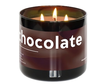 Chocolate 3-Wick Candle | Chocolate Wax Melts | Premium Wax Blend | Thick & Chocolatey Candle | Cozy Warm Chocolate Cake Scented Candle