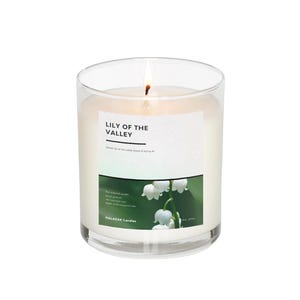 Bougie muguet, bougie parfumée muguet frais, bougie de soja parfumée à une mèche de 6 oz