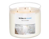 Ultimate Clean 3-Wick Coconut-Soy Wax Candle – Fresh Ozone, Juniper, Vetiver & Heliotrope Scent – Clean, Refreshing Aroma for Home Office