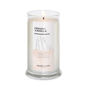 French Vanilla Scented Candle | Vanilla Single Wick | Vanilla Ice Cream Sugar Scent Candle | Tall Scented Candle | Sweet Vanilla Candle