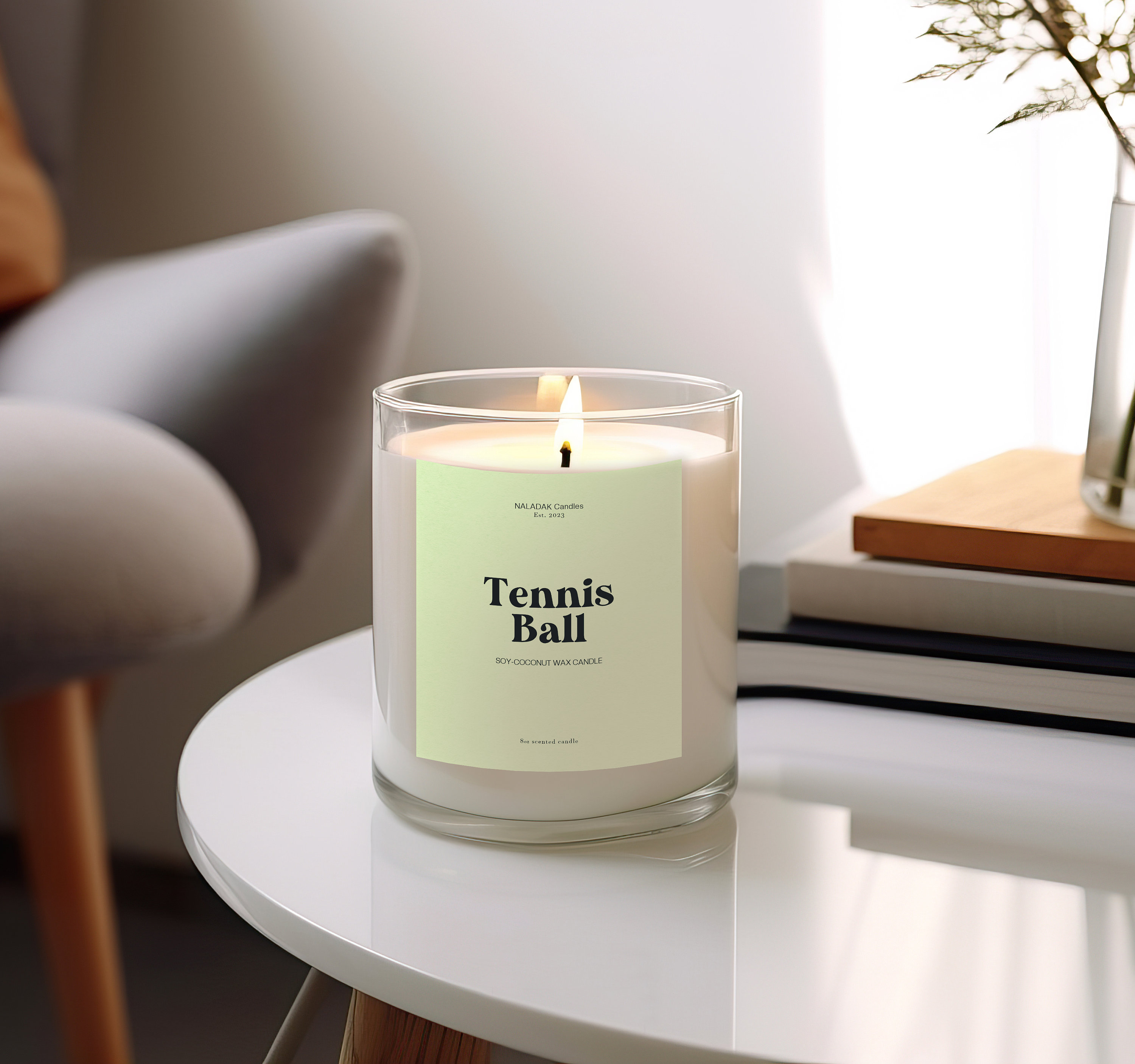 Tennis Ball 8oz Medium Candle Etsy