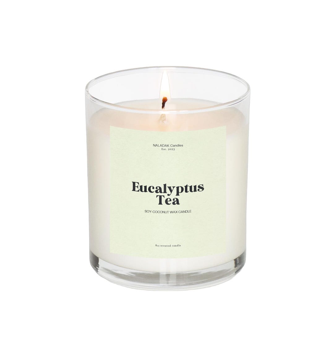 Eucalyptus Tea Candle | Single Wick Scented Soy Wax Candle | Fresh ...