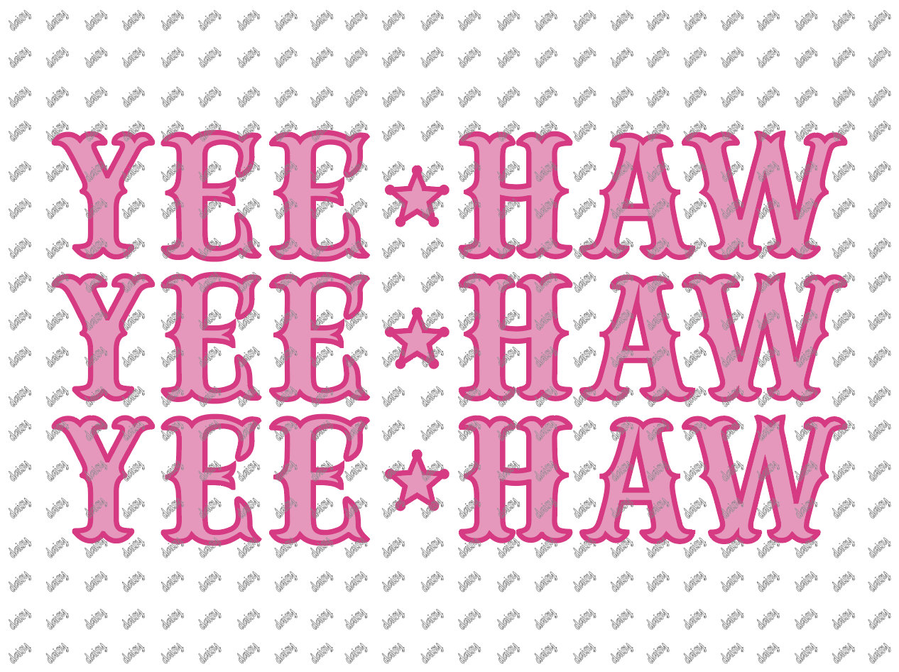 Pink Yeehaw SVG EPS PNG Yeehaw Sublimation Yeehaw Cricut Etsy
