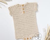 Crochet Boy Romper Pattern + Video (0-18 Months, US Terms)