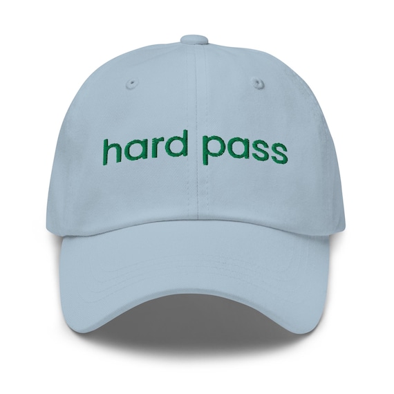 Hard Pass Hat, Funny Hat, Sarcastic Baseball Cap, Embroidered Dad Hat, Introvert Humor Gift, Casual Hat, Everyday Wear