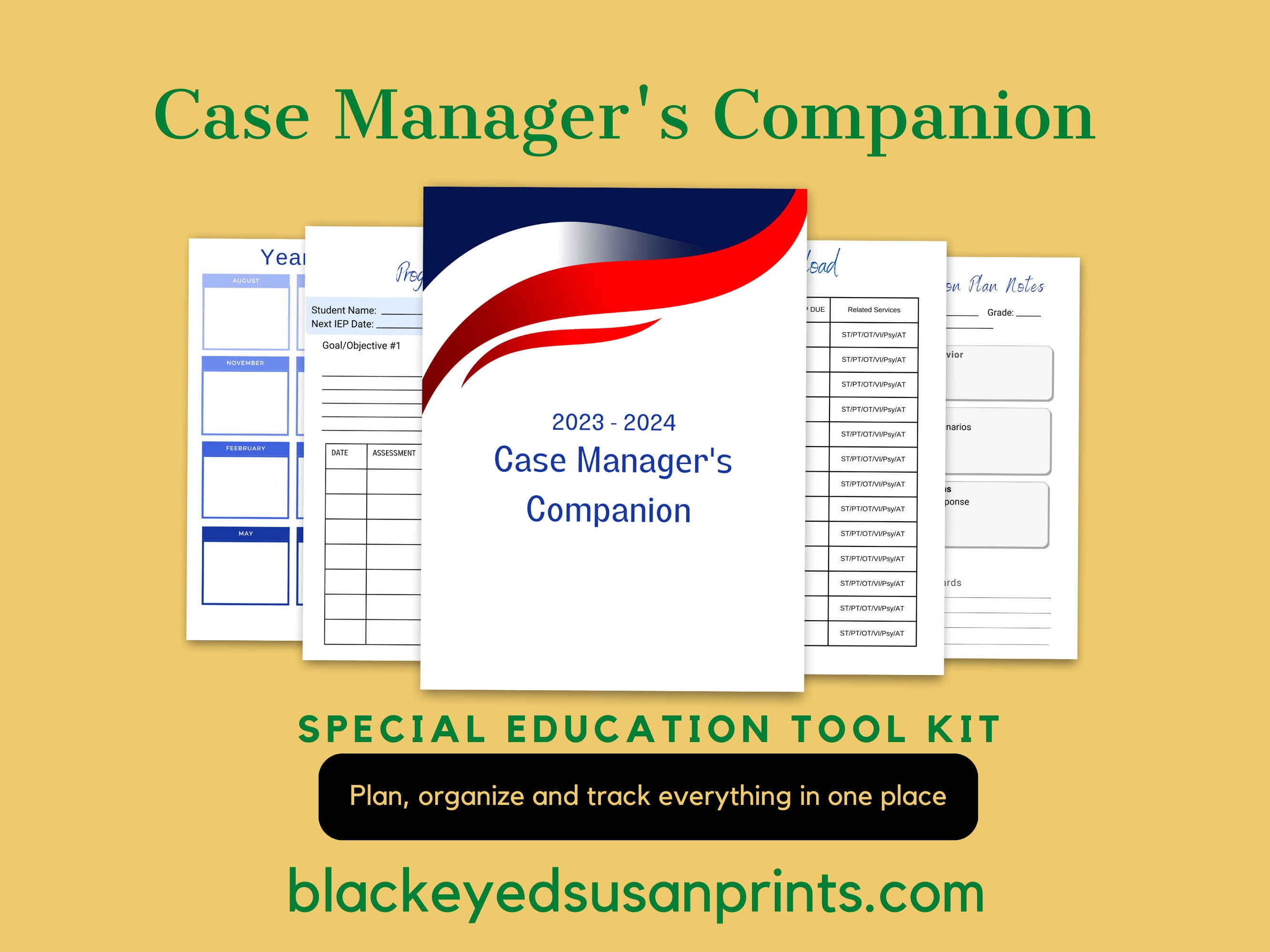 Case Manager's Companion 18 Page IEP Planner and Guide for Special